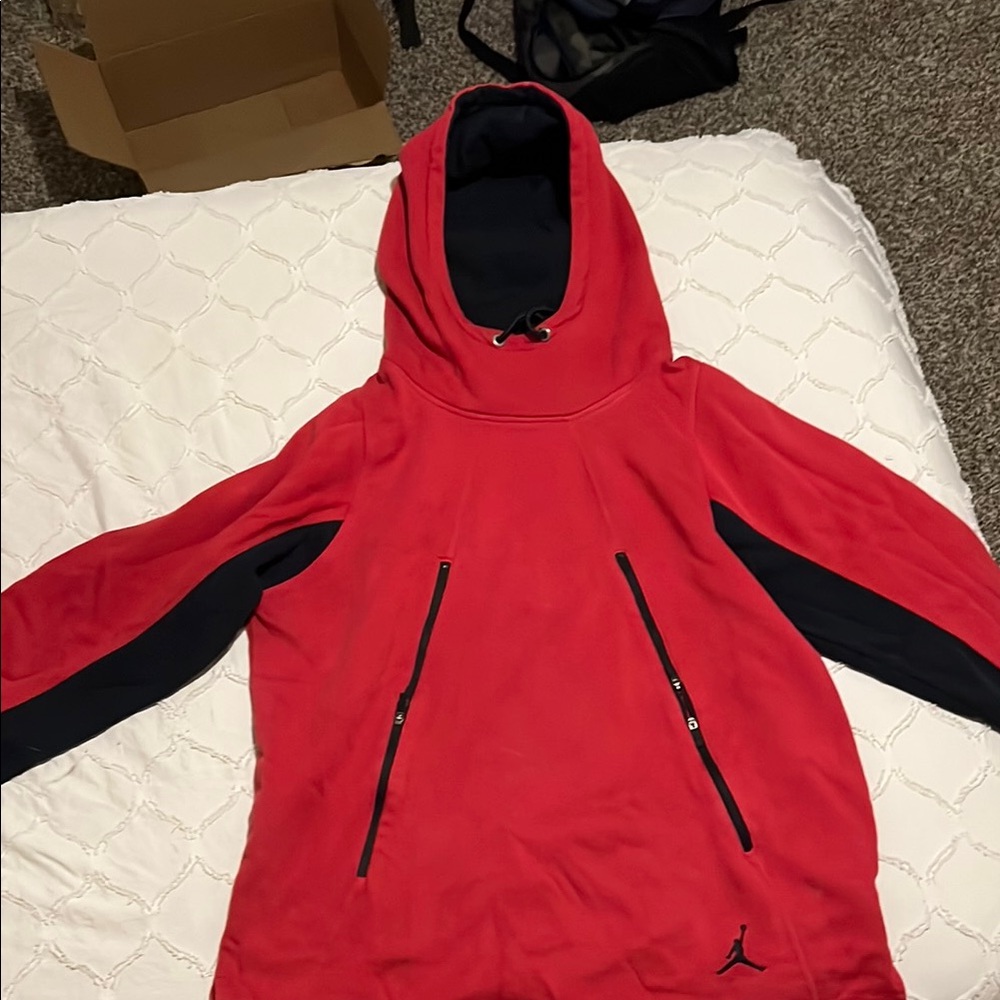 Jordan Red and Black Hoodie